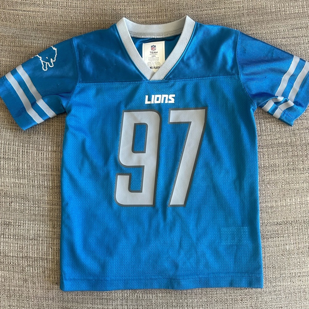 NFL Lions Kids Jersey - Blue and White Size X-Small (4/5)